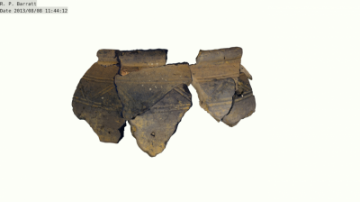 Fig.3 Larger pot, with decoration. Nine fragments in total (Author’s own copy).